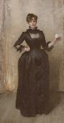 John Singer Sargent Lady With the Rose(Charlotte Louise Burckhardt 1862-1892) (mk18) France oil painting artist
